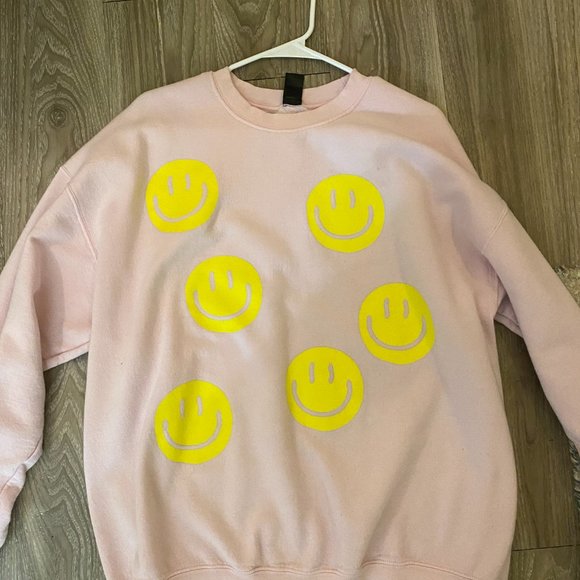 Smiley crewneck light pink - Picture 4 of 5